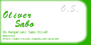 oliver sabo business card